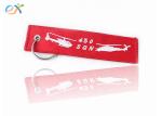 Custom Brand Name Logo Woven Keyring Airplane For Before Flight