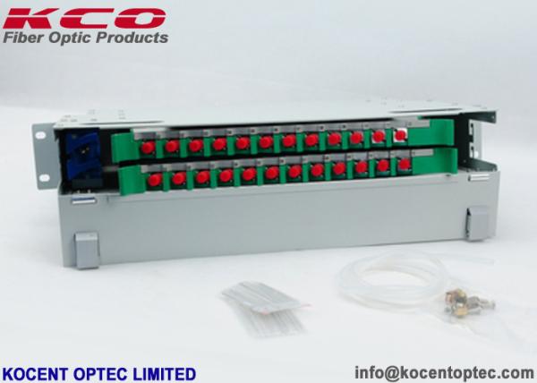Buy cheap Steel 24FO Fiber Optic Distribution Box 24 Core 19'' Fiber Terminal Patch Panel from wholesalers