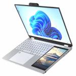 Fingerprint Student Laptop Computers With 15.6" IPS 7" Touch Screen Dual Screen