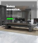 OEM ODM YES Black Modern Wooden Meeting Table for Office Furniture and