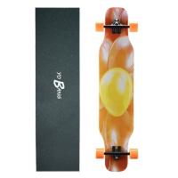 Buy cheap China manufacturer 40inch 8 Layers Chinese Maple Wood Longboard With Orange Pu product