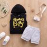 Buy cheap Summer Black Two Piece Suit 47in Yellow Sleeveless Jacket For Boys from wholesalers