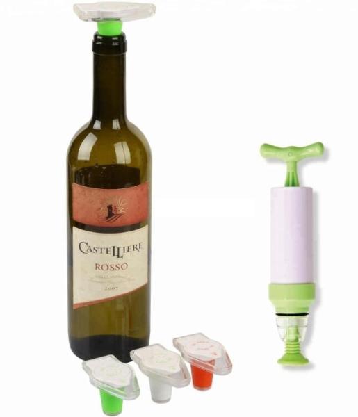 Buy cheap Wine Bottle Vacuum Saver Sealer Preserver Pump Cap Stopper, Wooden Head Plastic Rubber Silicone Vacuum Pump Sealer Wine from wholesalers