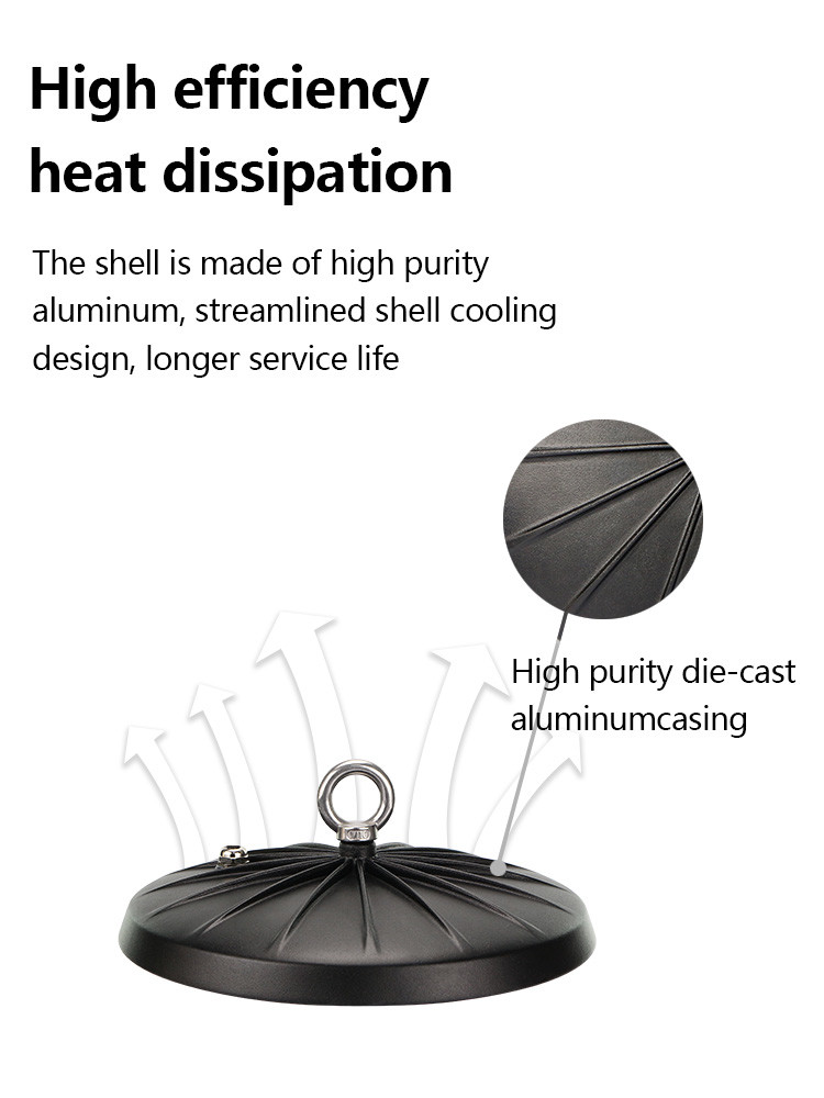 KCD Super Market High Lumen Engineering Industry Lighting IP65 100W 150W 200W 3000k Long Life UFO LED Light High Bay
