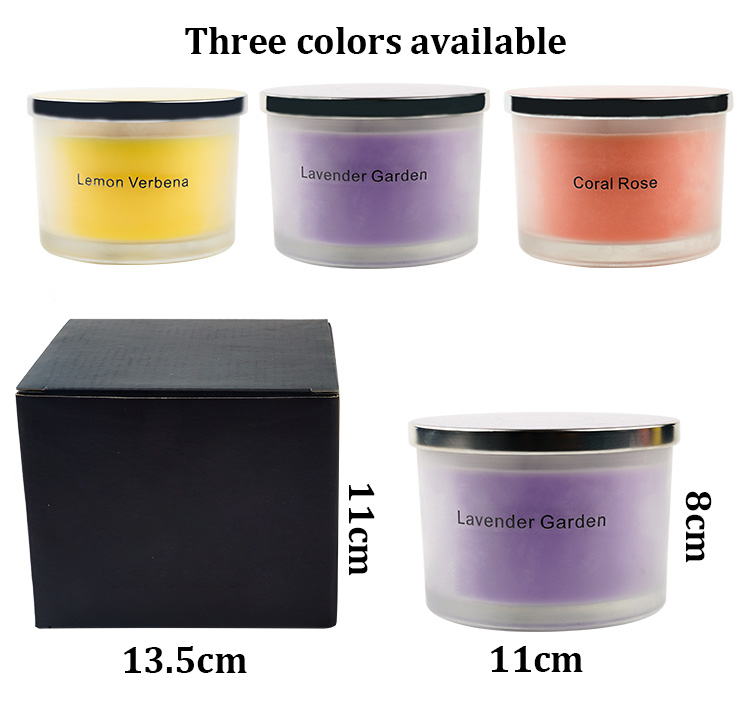 Christmas Glass Jar Scented Fragrance Candles Natural Soy Wax And 3 Wicks