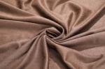 Brown 150cm Faux Leather Nubuck Fabric , Solid Microfiber Faux Suede
