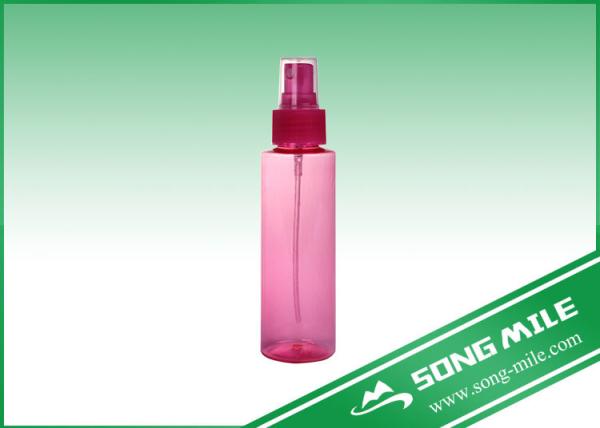 Quality 120 Ml Red Round Pet Plastic Bottle with Mist Sprayer for sale