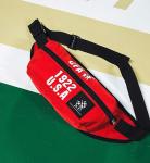 Hip hop earth cool Fanny pack pure color retro cross body bag with character