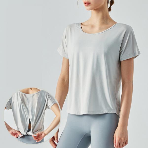 Lightweight Fitness Top Sports T Shirt Ladies Short Sleeve Quick Drying Yoga