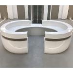 Buy cheap OEM Round Airport Reception Desk Solid Surface Reception Counter from wholesalers