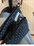 POLKA DOT BLACK MAKEUP BAG SWEET SKINCARE STORAGE BAG CARRYING PORTABLE COIN