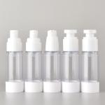 Clear Airless Pump Spray Bottle , Clear Vacuum Pump Bottle Cosmetic