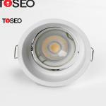 IP Rated Gu10 Anti Glare Downlights Frame Slim Round Adjustable White / Black