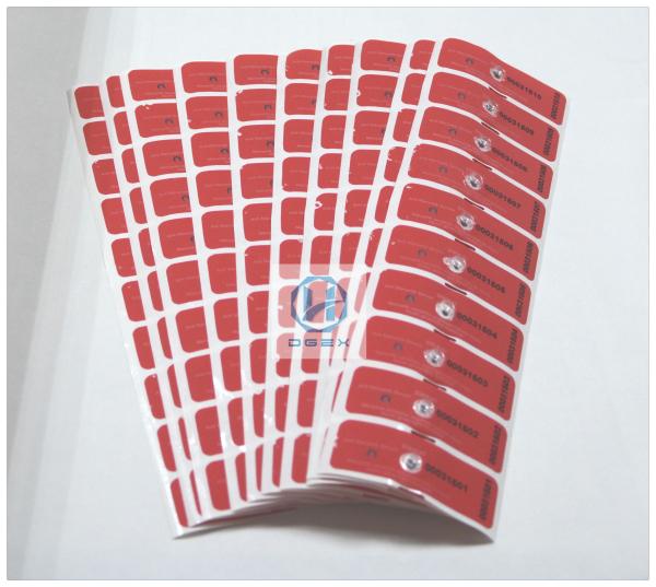 Buy cheap Red Against Burglar Magnetic Security Labels With Anti - Magnet Impact from wholesalers