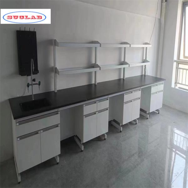 Buy cheap As Drawing Chemistry Lab Bench Laboraotry Workbench Featuring Shelves and Drawers from wholesalers