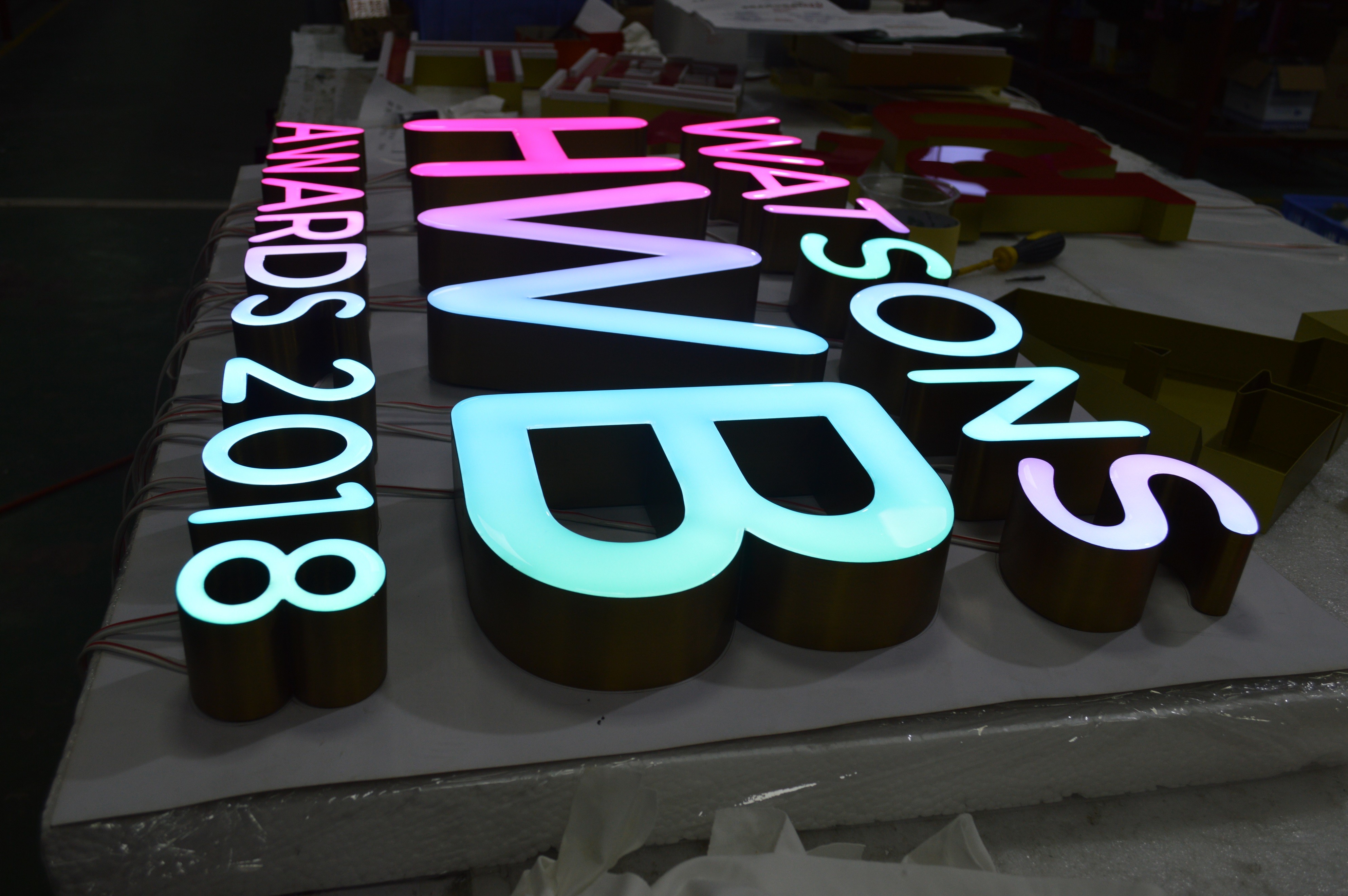 Diy Metal Embossing Letters , Acrylic Front Lit Channel Letters