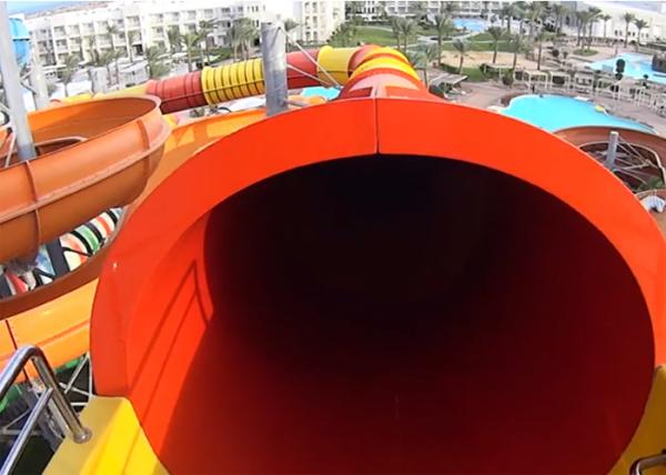 Commercial Tube Spiral Water Slide , Fiberglass Theme Park Water Slides