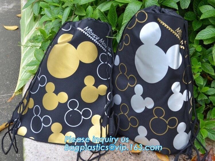 Recycled foldable polyester bag,Custom logo printed basketball backpack 210D polyester printing drawstring bag bagease