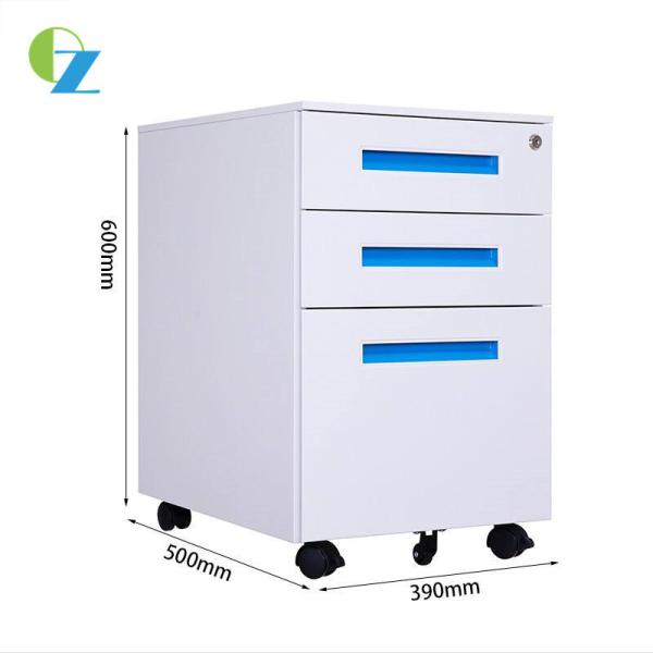 Buy cheap Movable 3 Drawers Mobile Pedestal Cabinet With 5 wheels Corrosion Protection from wholesalers
