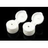 Buy cheap 18mm 20mm Plastic Cosmetic Bottle Caps Flip Top White Ribbed Surface Customized from wholesalers