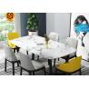 Buy cheap Non Porous Modern Restaurant Table Artificial Marble Top Dining Table from wholesalers