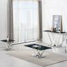 Buy cheap Tempered Glass Metal Leg Dining Table Set Home Furniture with 8 Seater from wholesalers
