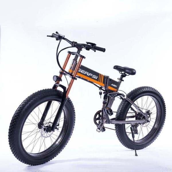 Buy cheap 21 Speed Off Road Ebike , Snow Electric Mountain Bicycles Fat Tire 26 Inch from wholesalers