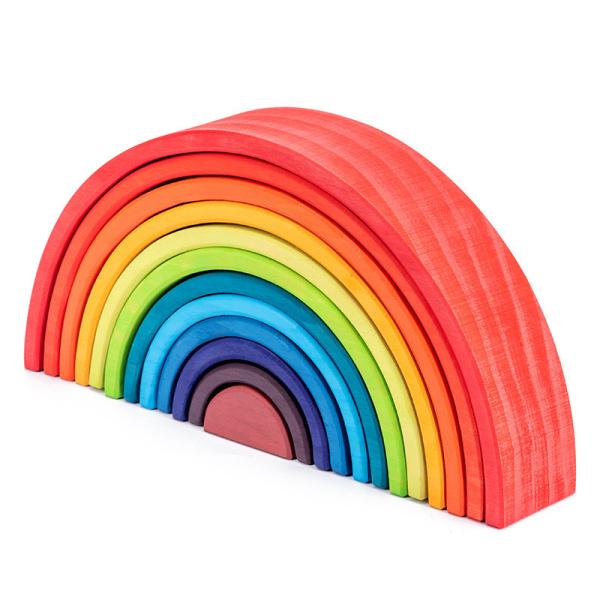 Buy cheap Arched 12pcs Pastel Stacking Rainbow Wooden Block Set 38.5cm from wholesalers