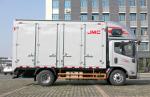 Used Light Cargo Trucks JAC 4.2 Meters Van Box Double Door Single Row Cab With
