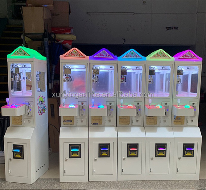 110V/220V/230V Voltage Mini Claw Toy Crane Machine with Bill Acceptor and Design
