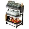 Buy cheap 412*266*555mm 3 Tier Stainless Steel Dish Drainer / Metal Dish Drying Rack from wholesalers