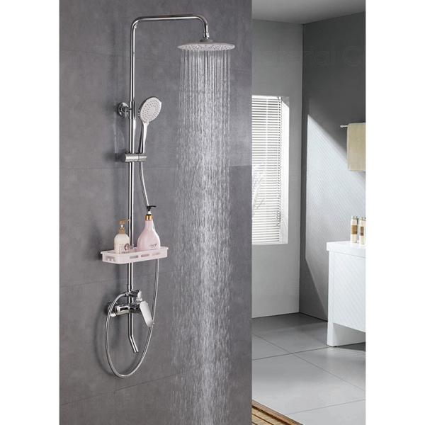 Buy cheap Dual Handle Bath Shower Mixer Set , Chrome Wall Mounted Shower Faucet Kits from wholesalers