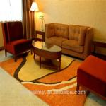 Striped design shaggy embroidered living room polyester area rug