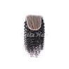 Buy cheap 4x4 Kinky Curly 7A Brazilian Hair Lace Top Closure With Bleached Knots from wholesalers