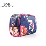 Waterproof Floral Printed Canvas Custom Cosmetic Bag