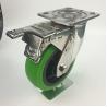 Buy cheap 8 Inch Soft Green Wheel 300kg Loading Heavy Duty Stainless Steel Swivel Lock Casters 304 from wholesalers