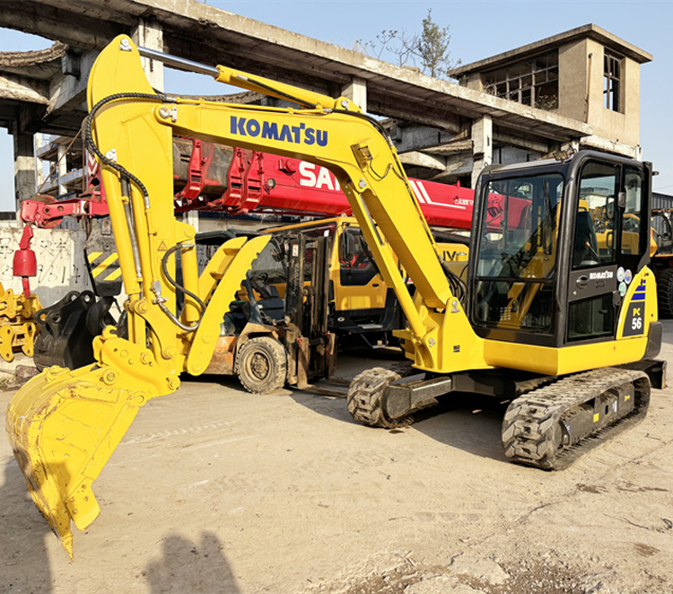 Working Condition 5 Ton Mini Digger Komatsu PC56 Used Excavator With Good Performance