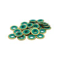 Buy cheap Brass Rubber Pressure Sealing Washers , Green Copper Sealing Washers product
