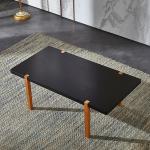 Buy cheap Minimalist Style 23.62in E1 MDF Black Coffee Table For Living Room from wholesalers
