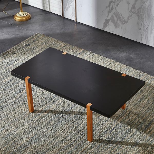 Buy cheap Minimalist Style 23.62in E1 MDF Black Coffee Table For Living Room from wholesalers