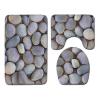 Buy cheap Stone Printed 3 Pc Bath Rug Set 45*75cm Toilet Seat Cover Rug from wholesalers
