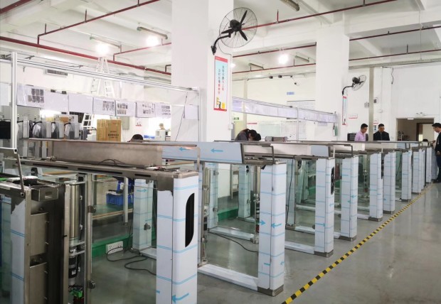 Sus304 Brushed Stainless Steel Full Height Turnstile Security Door With Rfid Card