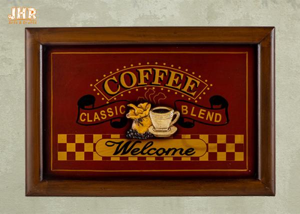 Buy cheap Decorative Wall Plaques Wooden Wall Signs Coffee Shop Wall Decor Antique Home Decorations from wholesalers