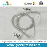 Gray Fishing Spiral Cord Tool Holder Rope W/Metal Hooks