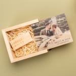 wooden USB box wooden baby photo box storage box
