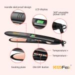 KooFex Ceramic Coated Hair Straightener , 230 Degree Battery Operated Straighten
