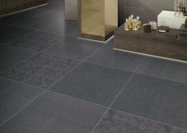 Buy cheap Popular Stain Proof Carpet Ceramic Tile 600x600 MM Frost Resistant Super Black Color 24x24' Size from wholesalers