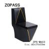 Buy cheap One Piece Washdown Sanitary Ware Toilet Black Gold Graphic Design from wholesalers