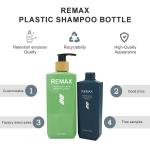 130ml Plastic Small Shampoo Bottles Dark Blue Square for Body Care