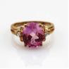 Buy cheap Fashion Jewelry Rose Gold Plated 925 Silver Ring 9mmx11mm Pink Cubic Zircon (R241) from wholesalers